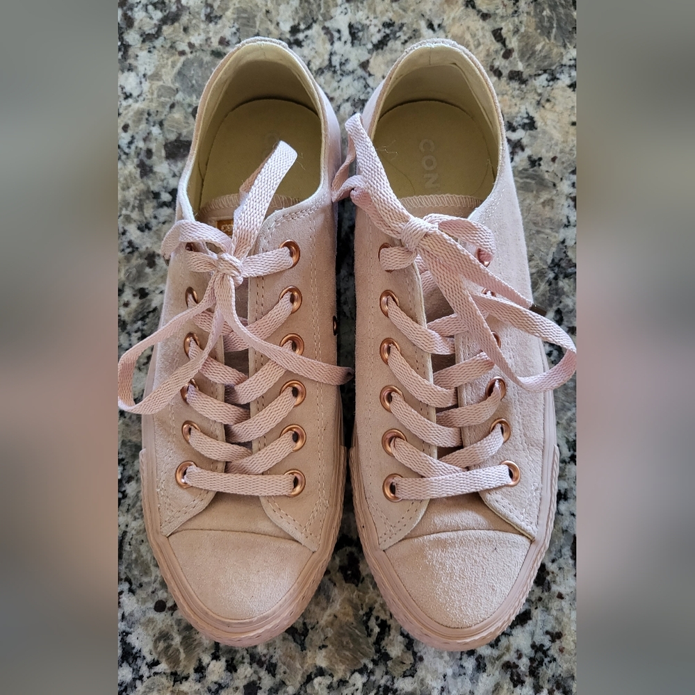 Converse Chuck Taylor Suede Blush Pink Rose Gold 7